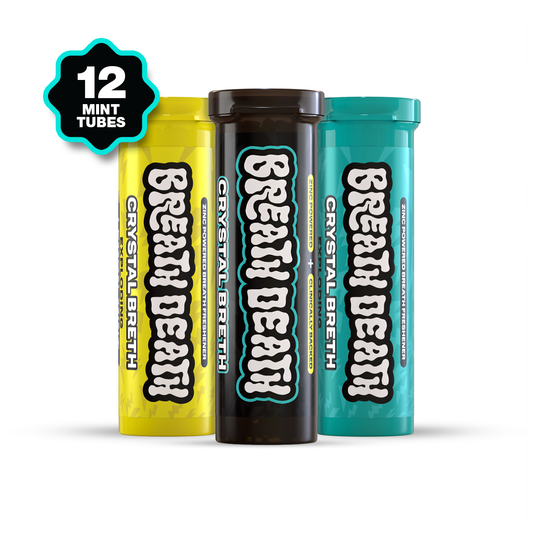 Image of Peppermint, Lemon-Mint, Spearmint Exploding Mint Crystals with 12 Mint Tube callout